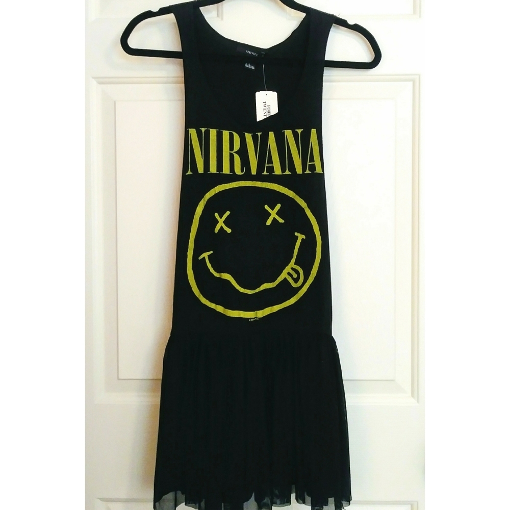 NWT Forever21 Nirvana Racerback Tulle Tutu Dress